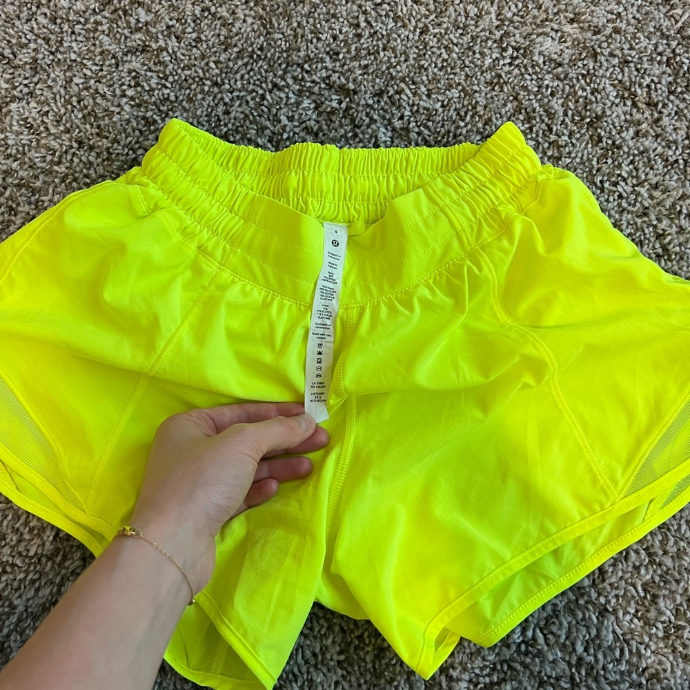 Lululemon yellow shorts